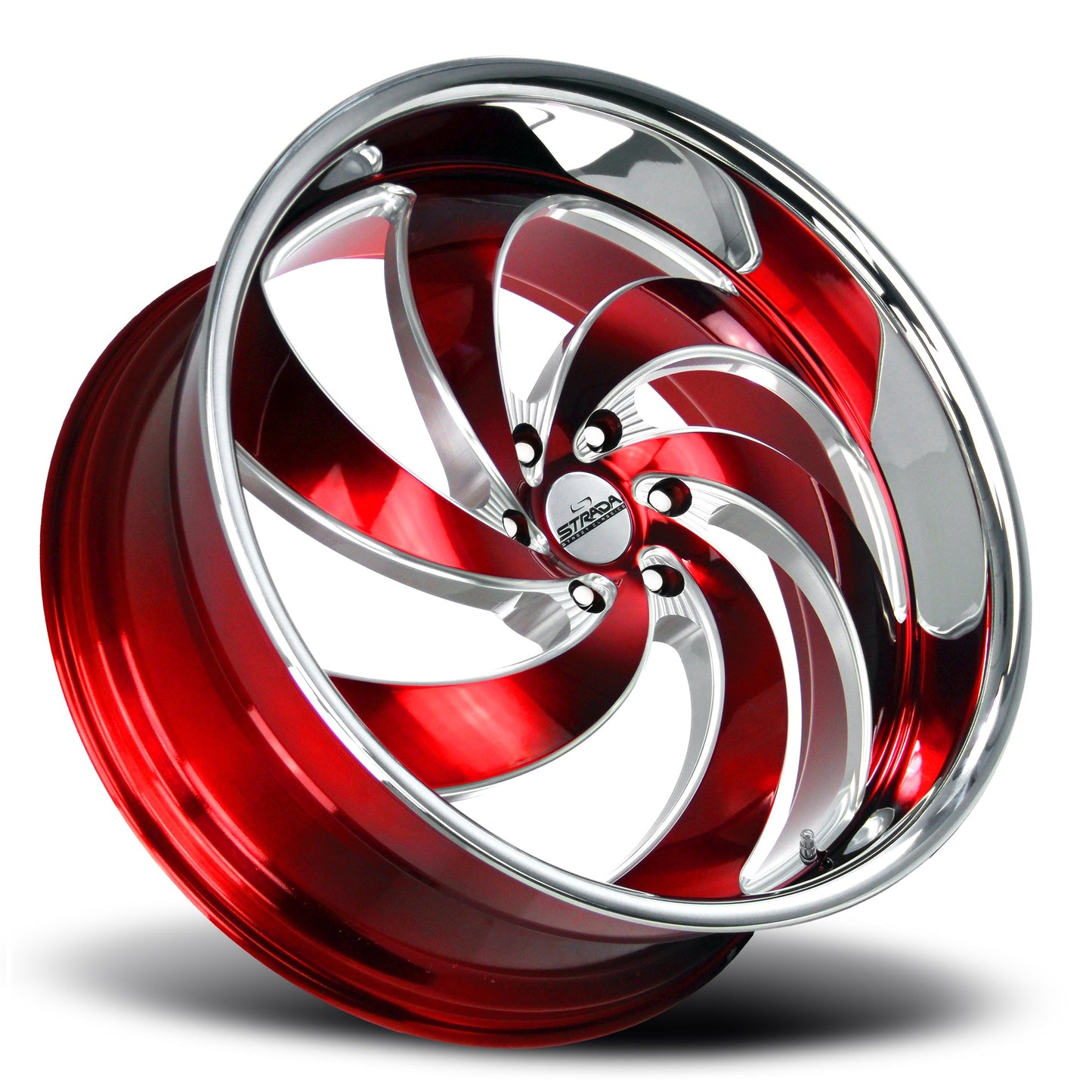 Retro 6 Candy Red Milled Stainless Steel Lip