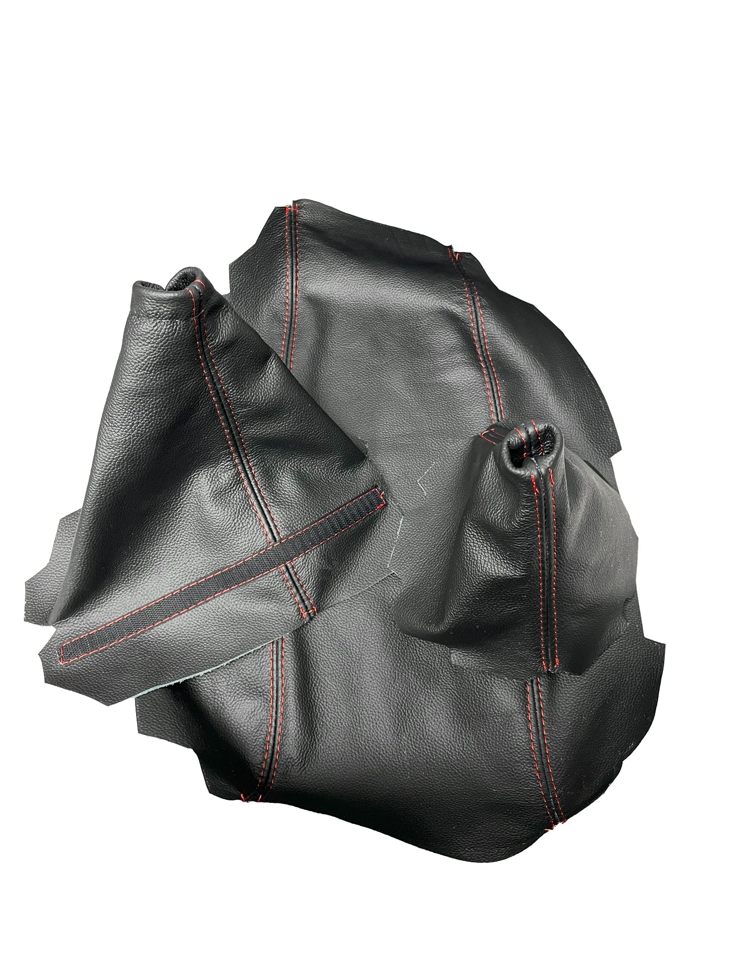 Genuine Leather Console Armrest Parking Brake Shift Boot Cover Set For Chevy Corvette C5 1997-2004