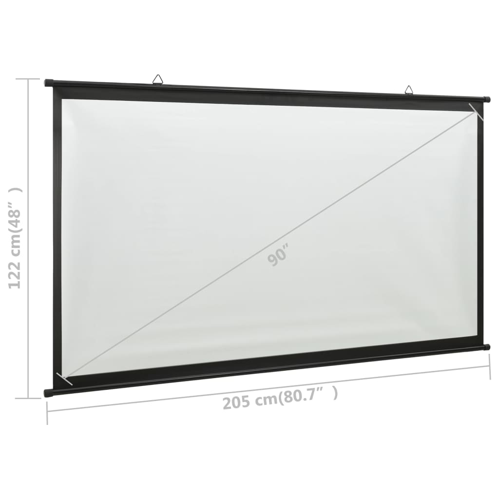 vidaXL Projection Screen Home Theater Screen Pull-down Projector Screen 16:9