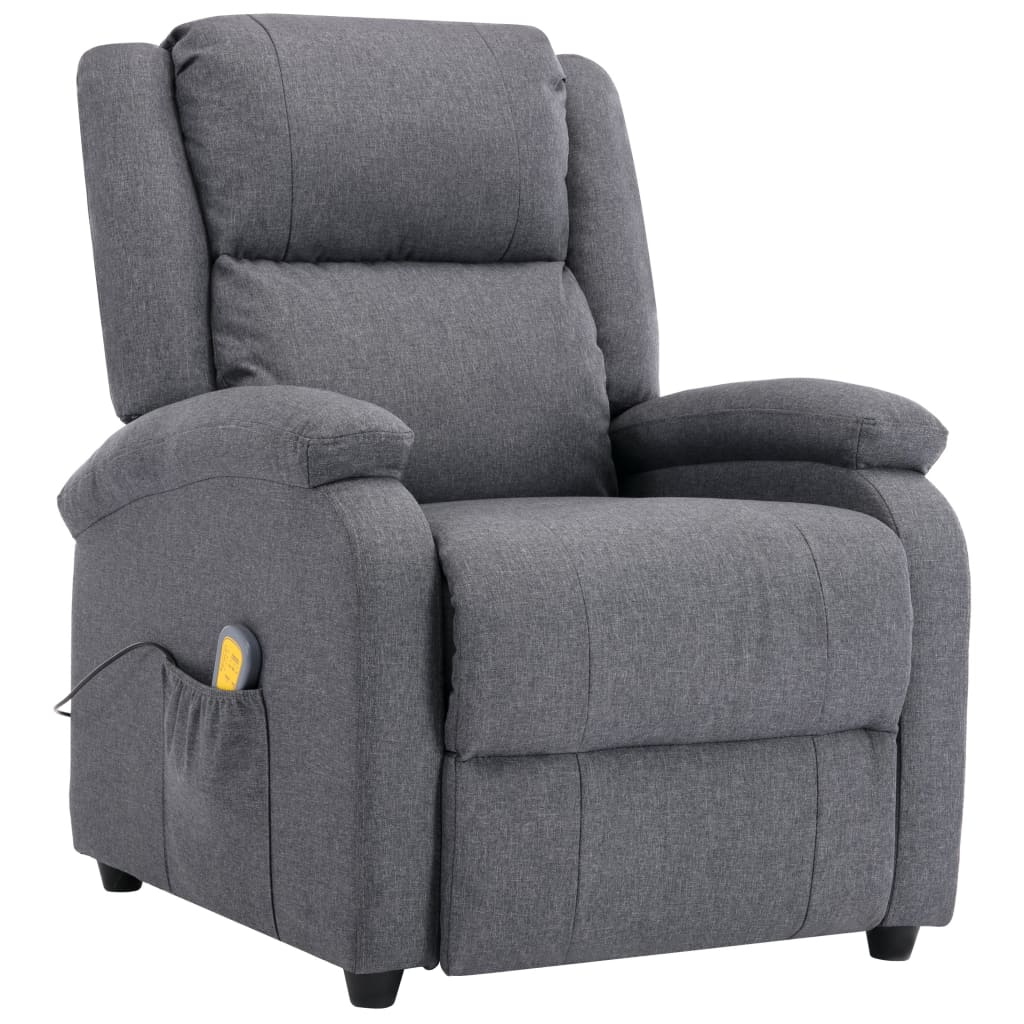 vidaXL Massage Recliner Chair Electric Push Cozy Chair for Elderly Fabric