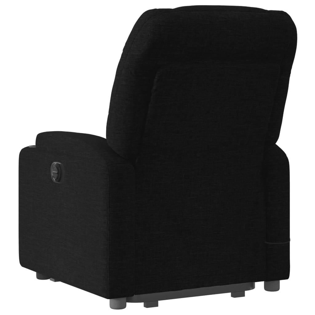 vidaXL Stand up Massage Recliner Chair Black Fabric
