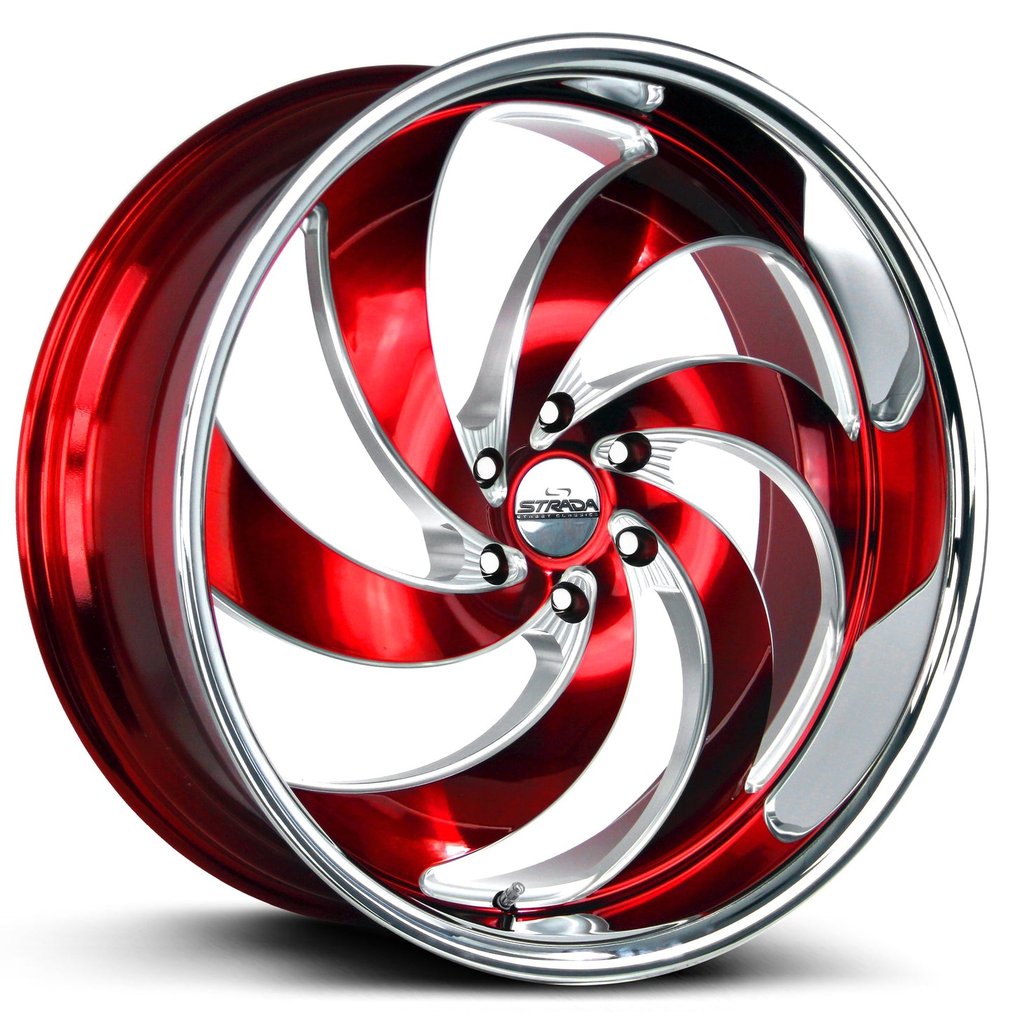 Retro 6 Candy Red Milled Stainless Steel Lip