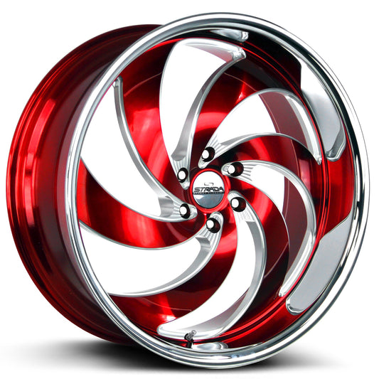 Retro 6 Candy Red Milled Stainless Steel Lip