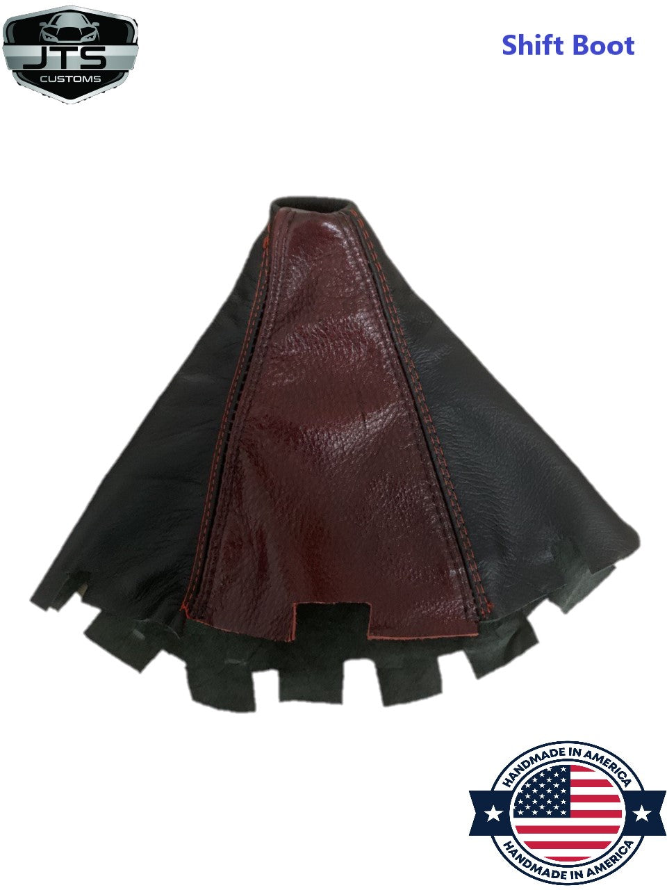 2008 - 2014 Subaru Impreza WRX STI Shift E-Brake Boot & Console Lid Cover Set in Black & Red 2-Tone ( Quad Stitch )