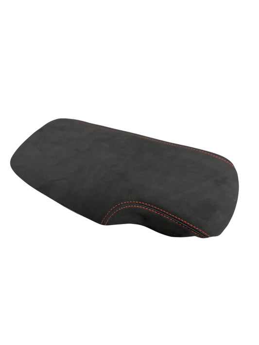 Black Alcantara Real Suede Shift Handbrake Boot Console lid Cover For Chevy Corvette C6 2005-2013