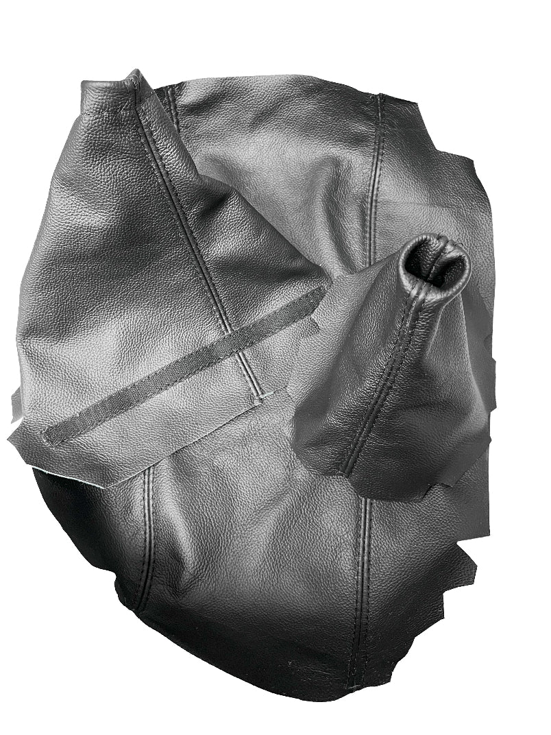 Genuine Leather Console Armrest Parking Brake Shift Boot Cover Set For Chevy Corvette C5 1997-2004