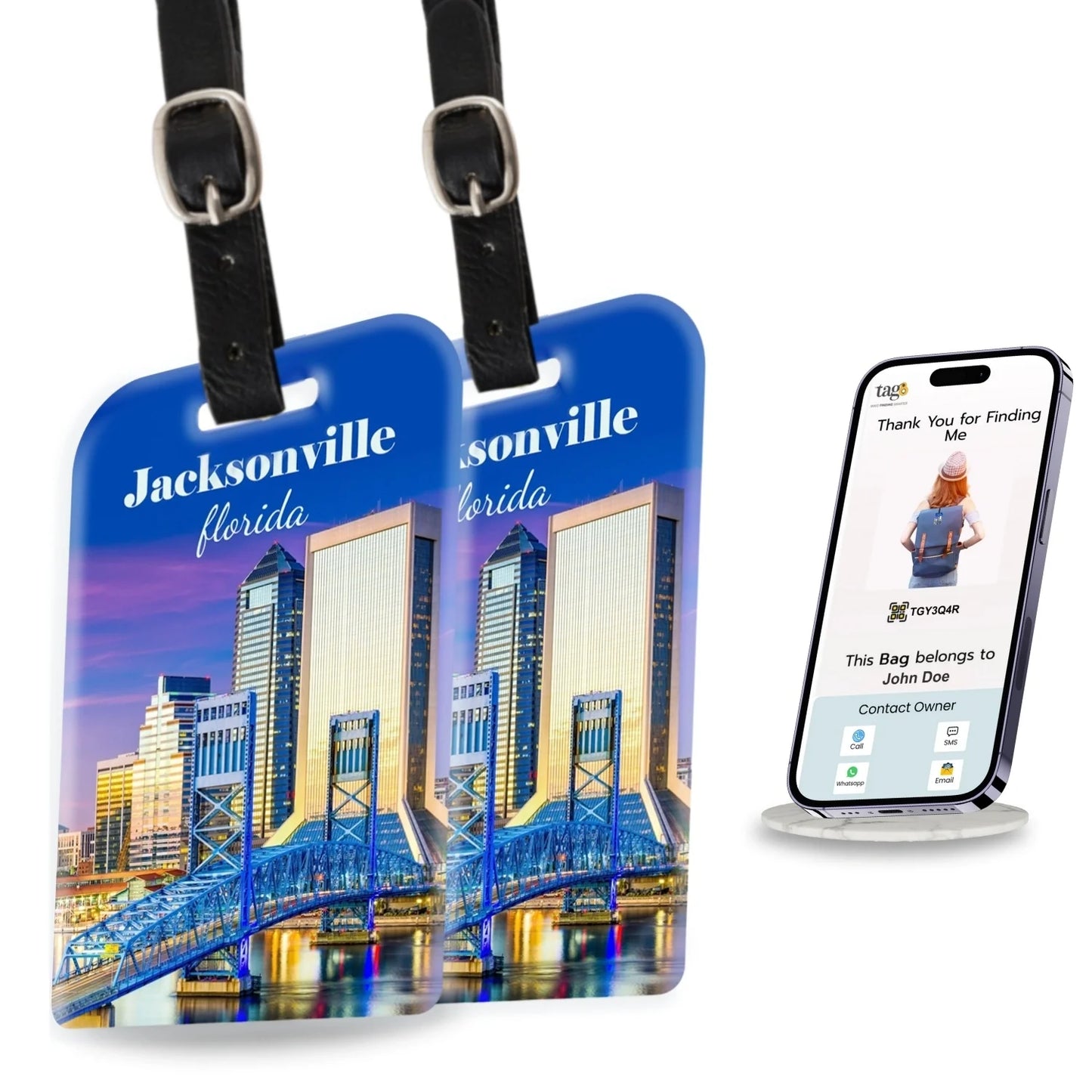 Smart Bag Security Tag - Jacksonville FL [Pack 2]