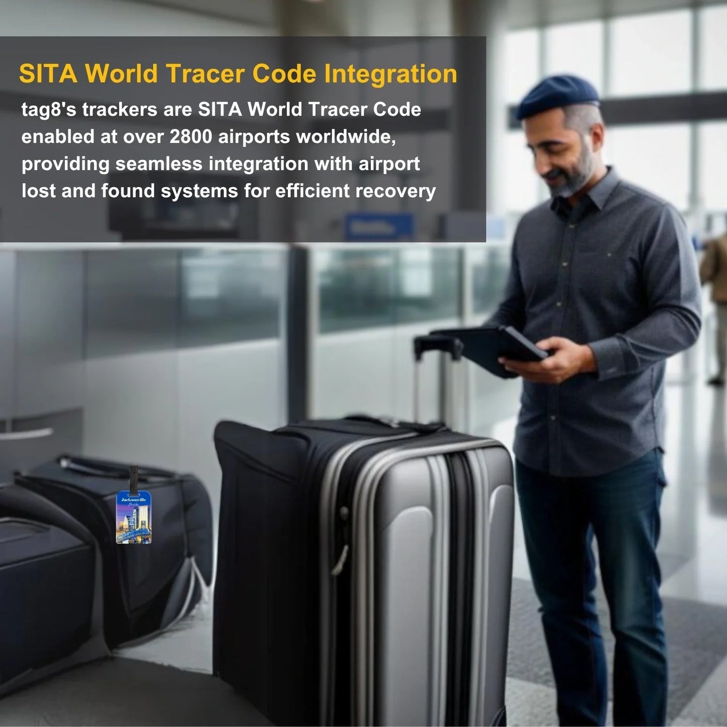 Smart Bag Security Tag - Jacksonville FL [Pack 2]